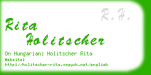 rita holitscher business card